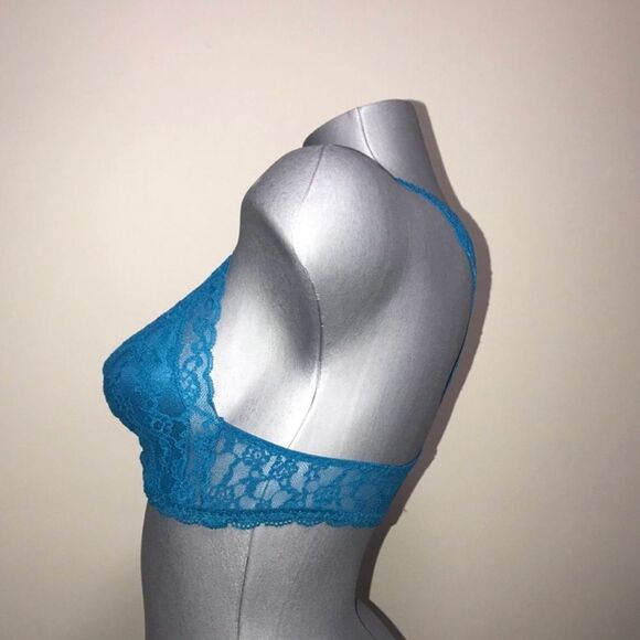 Victorias Secret Very Sexy Floral Lace Racerback Unlined Bralette Bra Sz Small. - Picture 5 of 6